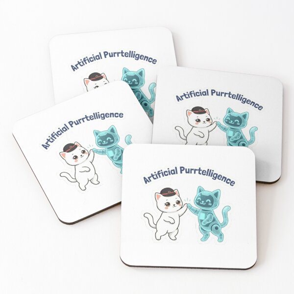 Item preview, Artificial Purrtelligence – Cute AI Robot Cat designed and sold by PrintforDesign.