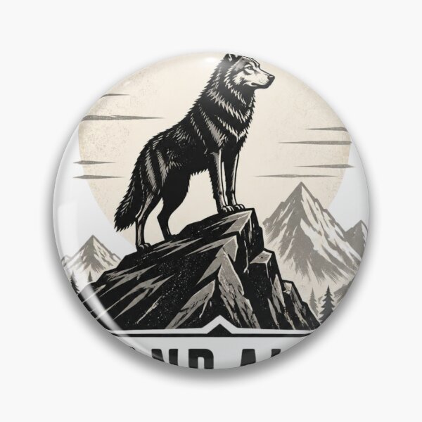 Item preview, Stand Alone Wolf – Minimalist Mountain Wolf designed and sold by Brain shot.