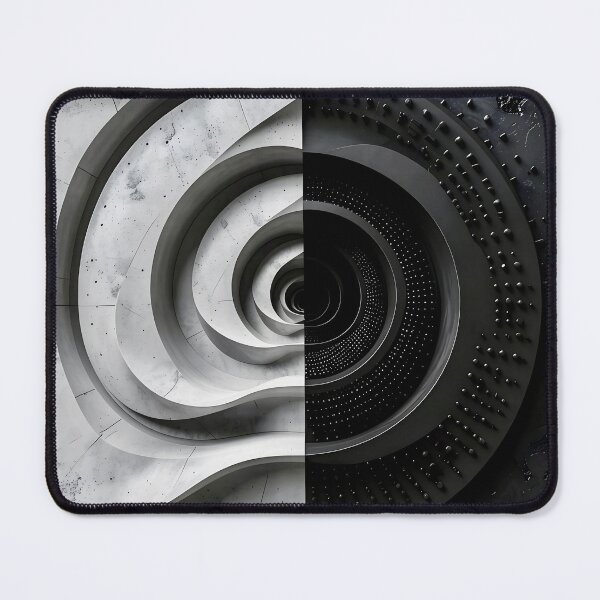 Item preview, Monochrome Spiral Patterns in Gray Stone designed and sold by Vicky Brago-Mitchell®.