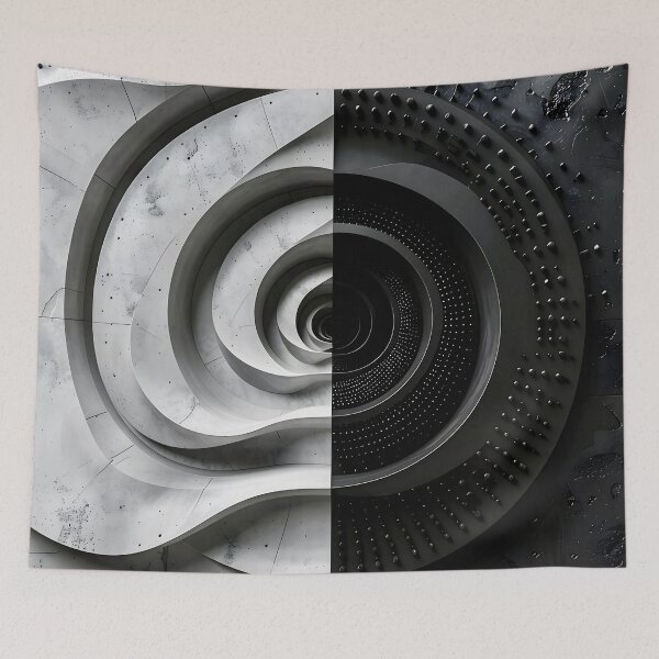Item preview, Monochrome Spiral Patterns in Gray Stone designed and sold by Vicky Brago-Mitchell®.