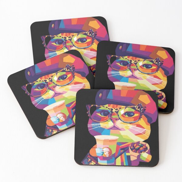 Item preview, cat designer style pop art designed and sold by michaelromsi.