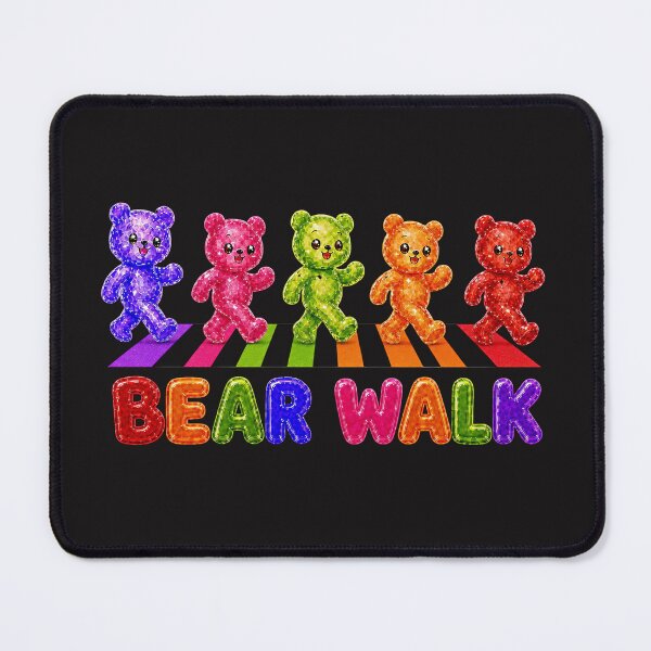 Item preview, Crystal Gummy Bears Walking The Rainbow Crosswalk designed and sold by ArtisticDesignsbyLinda.