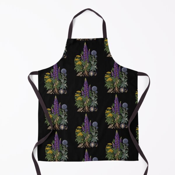 Item preview, Globe Thistle, Purple Lupine and Common Tansy Vintage Botanical Plate designed and sold by Anyshca.