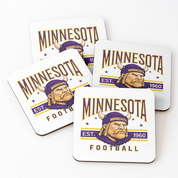 Item preview, Minnesota Viking Warrior Football Retro Emblem Design designed and sold by PhillipCo64597.