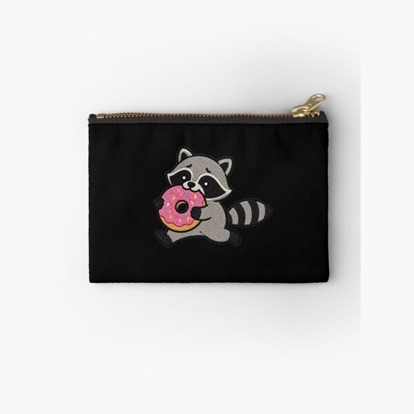 Item preview, Funny Raccoon Stealing Donut Kawaii Embroidery Patch designed and sold by ColorSplash123.