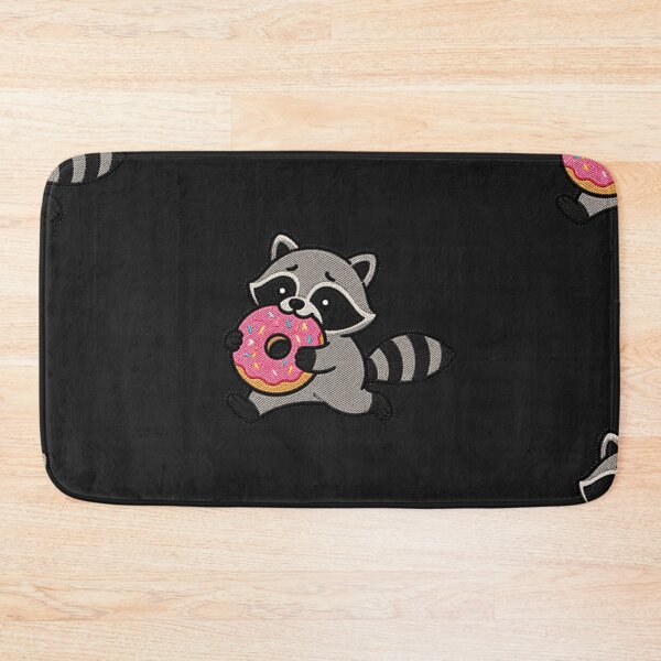 Item preview, Funny Raccoon Stealing Donut Kawaii Embroidery Patch designed and sold by ColorSplash123.
