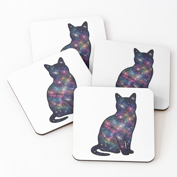 Item preview, Galactic Cat Silhouette - Cosmic Space Cat designed and sold by Surviving Monday Club.