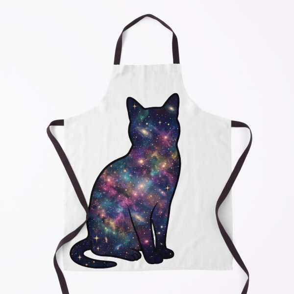 Item preview, Galactic Cat Silhouette - Cosmic Space Cat designed and sold by Surviving Monday Club.