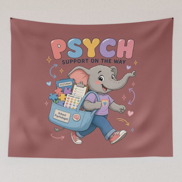 Item preview, School Psychologist Elephant Support  designed and sold by MOCH- ART.