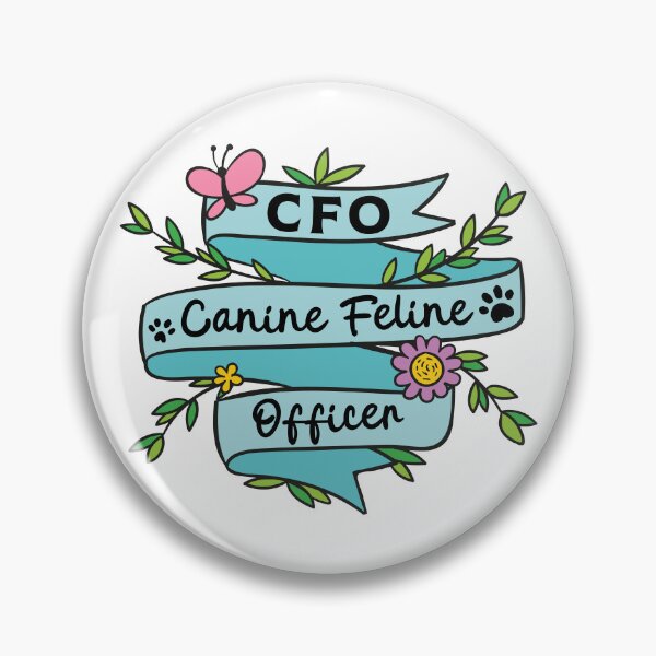 Item preview, CFO Canine Feline Officer Ribbon Graphic designed and sold by chillaxcats.