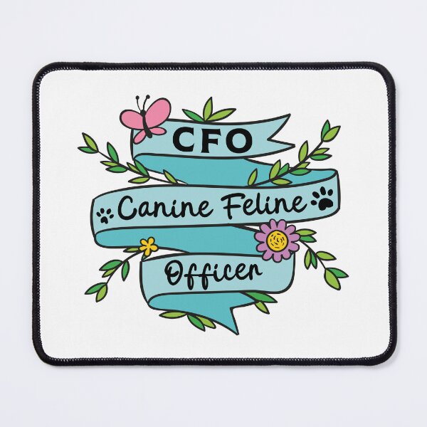 Item preview, CFO Canine Feline Officer Ribbon Graphic designed and sold by chillaxcats.