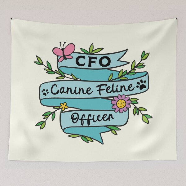 Item preview, CFO Canine Feline Officer Ribbon Graphic designed and sold by chillaxcats.