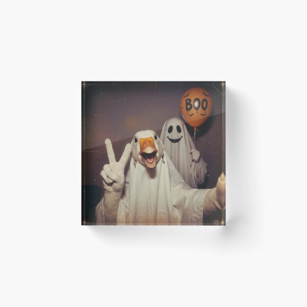 Item preview, Funny Ghost Goose Selfie Vintage Polaroid Halloween designed and sold by CF_VintageDesign.