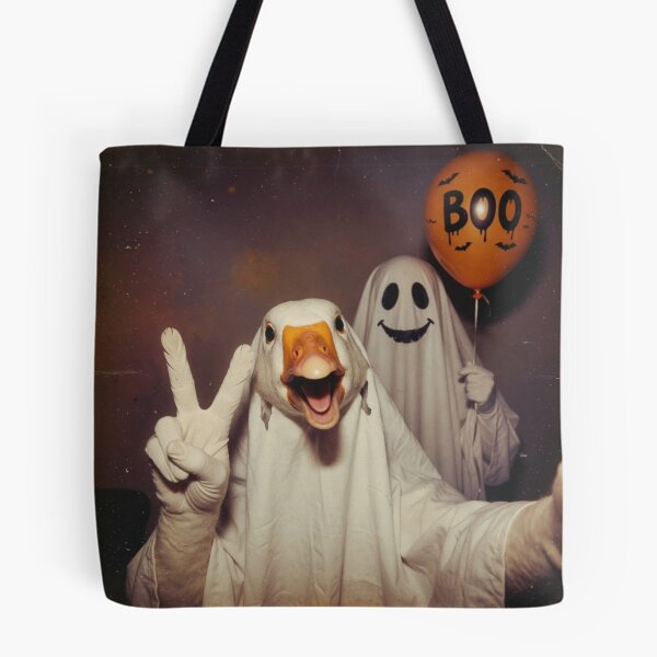 Item preview, Funny Ghost Goose Selfie Vintage Polaroid Halloween designed and sold by CF_VintageDesign.
