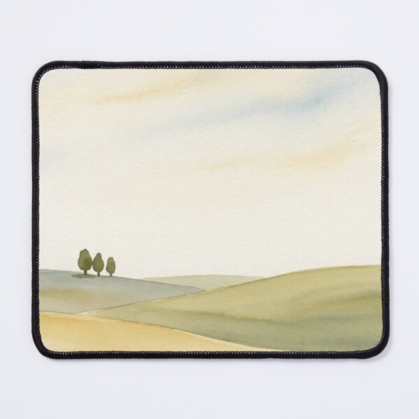 Item preview, Minimalist Olive Green and Gold Rolling Hills Watercolor Landscape designed and sold by Zaramodo.