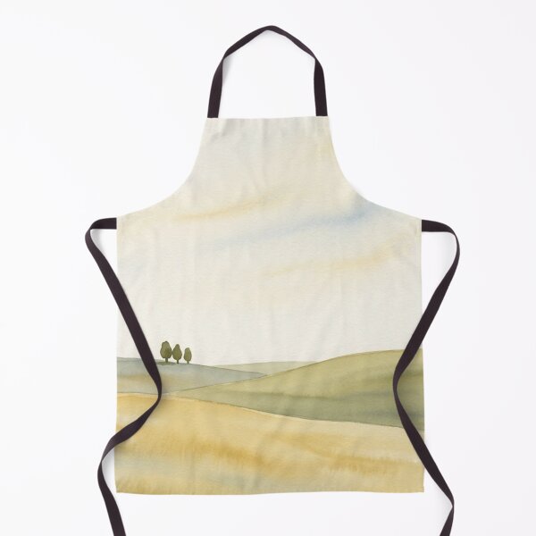 Item preview, Minimalist Olive Green and Gold Rolling Hills Watercolor Landscape designed and sold by Zaramodo.