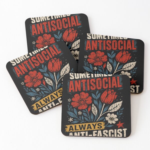 Item preview, Sometimes Antisocial Always Anti-Fascist Antifascist Political Activist designed and sold by RetroMini2026.