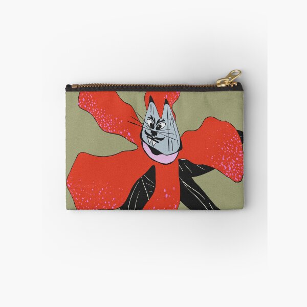 Item preview, Dark Folk Art Red Flower Vampire Cat Illustration designed and sold by adamstav-prints.
