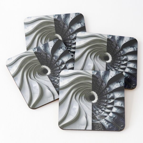 Item preview, Intricate Abstract Structures in Gray Stone designed and sold by Vicky Brago-Mitchell®.