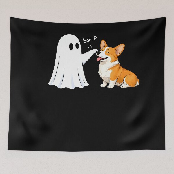 Item preview, Pembroke Welsh Corgi Boo P Ghost Halloween designed and sold by stershopepie.