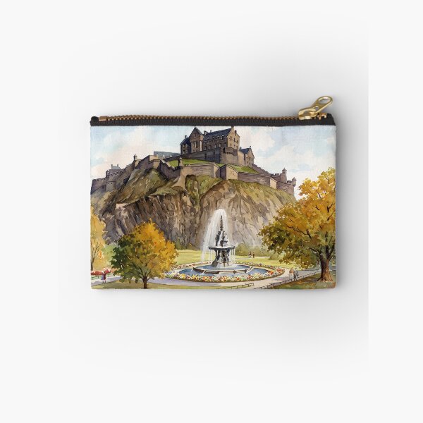 Item preview, Edinburgh Castle and Ross Fountain in Autumn Watercolour designed and sold by ArtworkNorth.