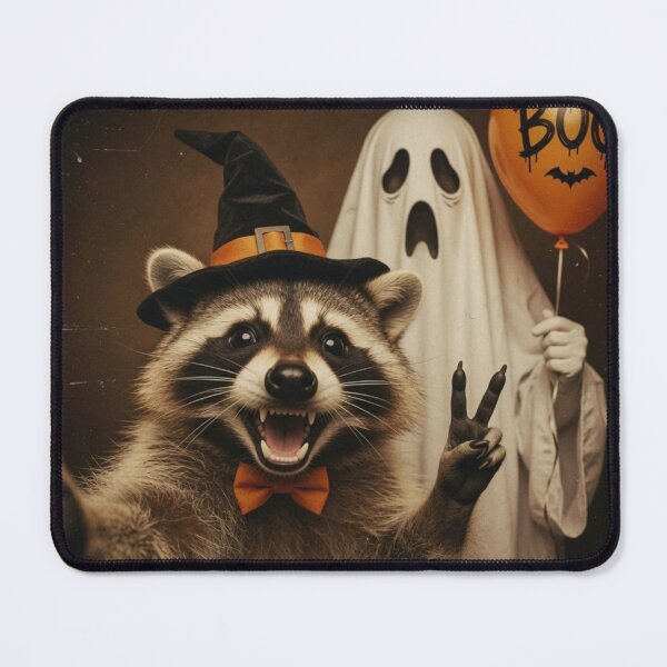 Item preview, Funny Ghost Raccoon Selfie Vintage Polaroid Halloween designed and sold by CF_VintageDesign.
