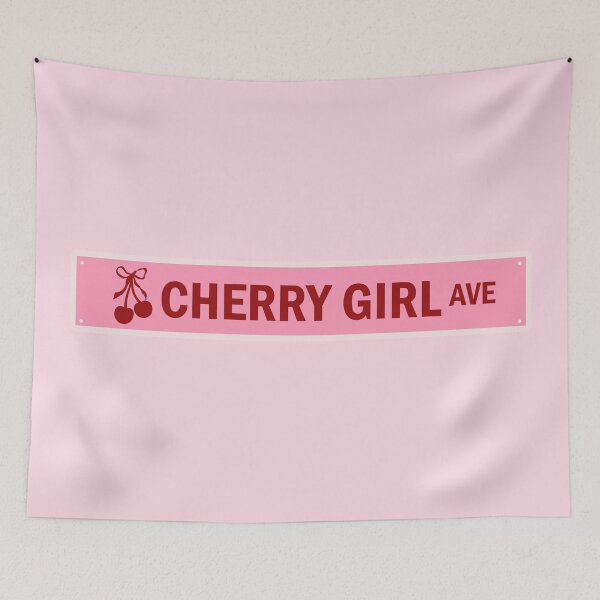 Item preview, Cherry Girl Avenue. Red And Pink Gothic. Street Sign. designed and sold by CoCoArt-Ua.