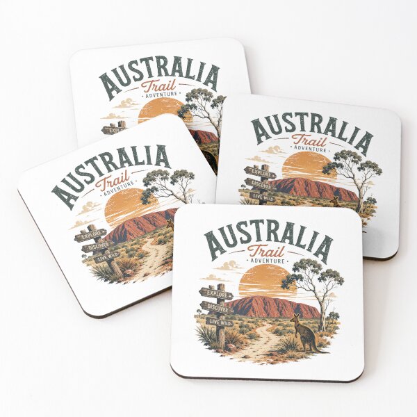 Item preview, Vintage Uluru Trail Adventure in Australian Outback designed and sold by RiderSpoon.