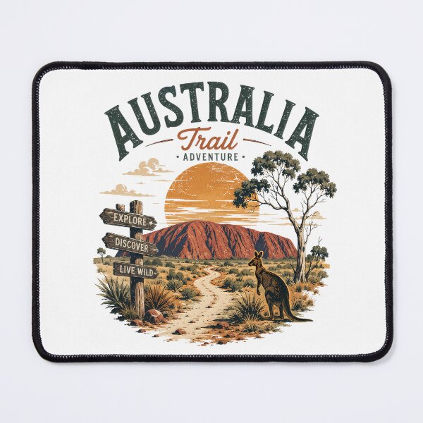 Item preview, Vintage Uluru Trail Adventure in Australian Outback designed and sold by RiderSpoon.