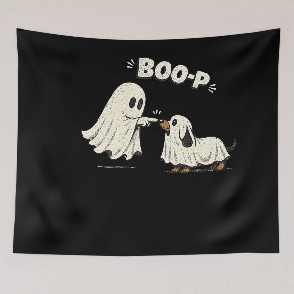 Item preview, Retro Boo Boo P Dog Ghost Funny Halloween designed and sold by stershopepie.