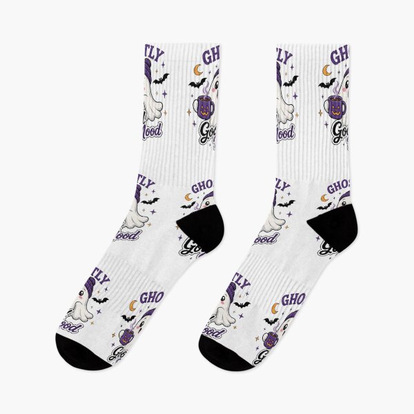 Item preview, Ghostly Good Mood – Cute Coffee Ghost Halloween Design designed and sold by SVALANART.