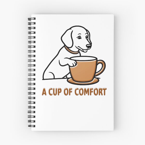 Item preview, A Cup Of Comfort Cute Dog Coffee Brown Mug Cozy Art designed and sold by The Bold Line Studio.