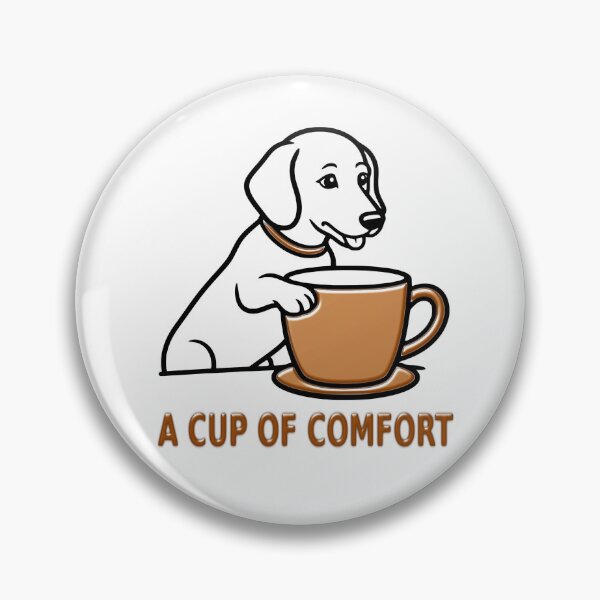 Item preview, A Cup Of Comfort Cute Dog Coffee Brown Mug Cozy Art designed and sold by The Bold Line Studio.