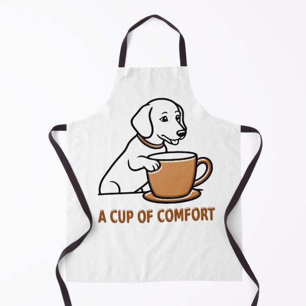 Item preview, A Cup Of Comfort Cute Dog Coffee Brown Mug Cozy Art designed and sold by The Bold Line Studio.