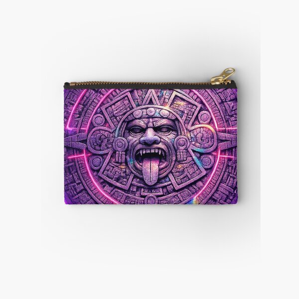 Item preview, Vaporwave Aztec Sun Stone - Neon Mesoamerican Antiquity designed and sold by A E S T H E T A T A G.
