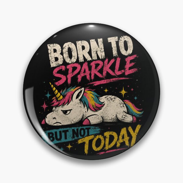Item preview, Born To Sparkle But Not Today Grumpy Unicorn Funny Fantasy Magic Women designed and sold by RetroMini2026.