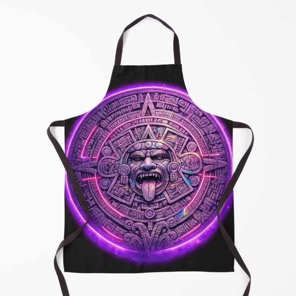 Item preview, Vaporwave Aztec Sun Stone - Neon Mesoamerican Antiquity designed and sold by A E S T H E T A T A G.