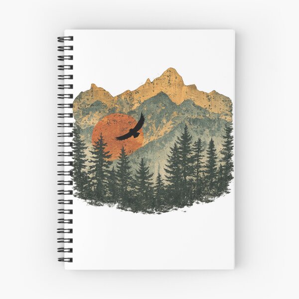 Item preview, Vintage Mountain Eagle Sunset Wilderness designed and sold by CreativeNest Prints.