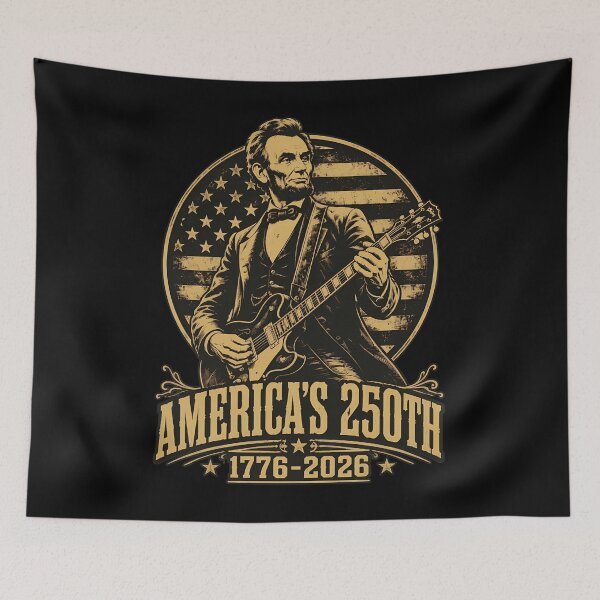 Item preview, Abraham Lincoln Guitar America 250th 1776-2026 designed and sold by TypeRiotStudio.