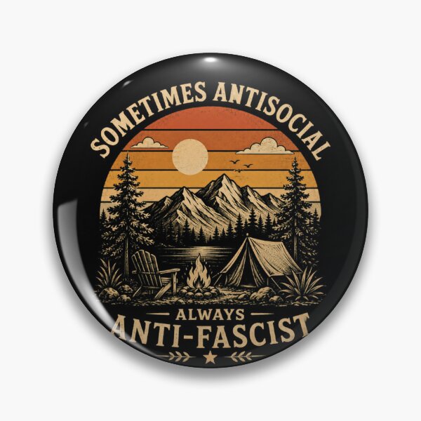 Item preview, Sometimes Antisocial Always Anti-Fascist Introvert Antifascist Activist Nature Lover designed and sold by RetroMini2026.