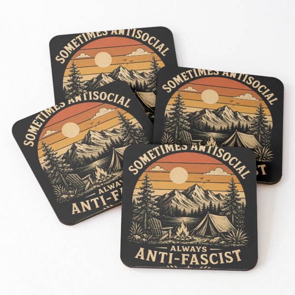 Item preview, Sometimes Antisocial Always Anti-Fascist Introvert Antifascist Activist Nature Lover designed and sold by RetroMini2026.
