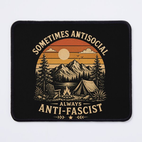 Item preview, Sometimes Antisocial Always Anti-Fascist Introvert Antifascist Activist Nature Lover designed and sold by RetroMini2026.