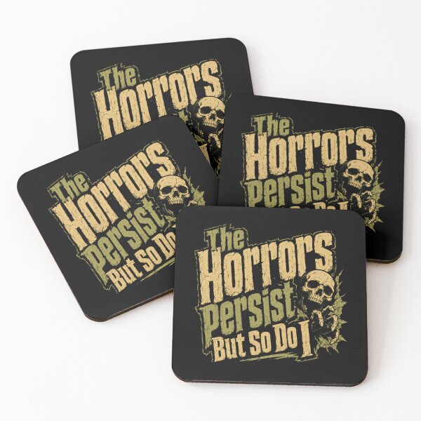 Item preview, The Horrors Persist But So Do I Goth Resilience Dark Humor Survival designed and sold by HumansStuck12.