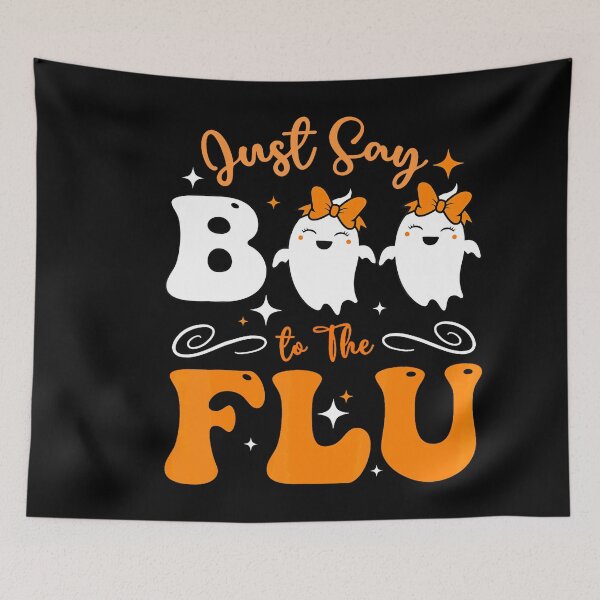 Item preview, Say Boo To The Flu Funny Halloween Ghost designed and sold by stershopepie.