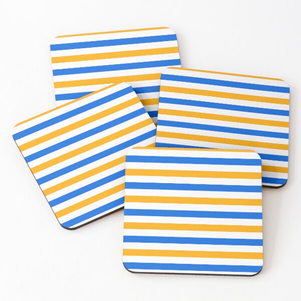Item preview, Yellow And Blue Stripes Design White  designed and sold by PatternTitan.