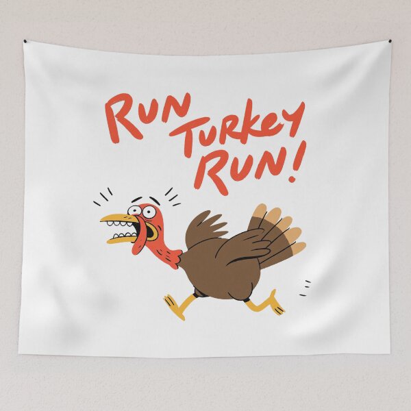 Item preview, Run Turkey Run Funny Thanksgiving Cartoon Design designed and sold by Ramona-Gliga.