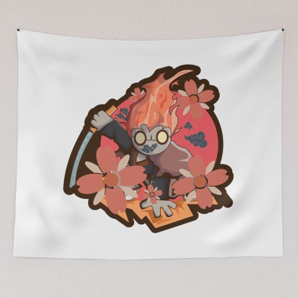 Item preview, Samurai flames warrior character  designed and sold by brooklynngalen.