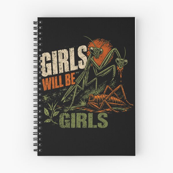 Item preview, Girls Will Be Girls Praying Mantis Dark Humor Insect Lover designed and sold by RetroMini2026.