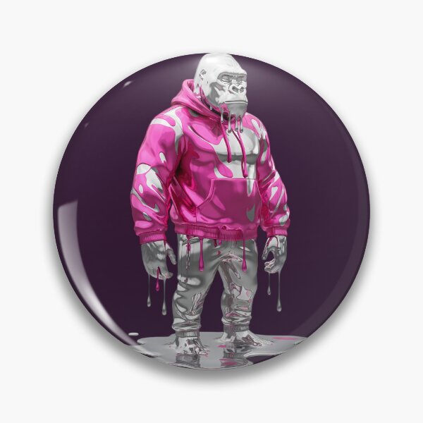 Item preview, Liquid Metallic Chrome Melting Hypebeast Gorilla Hoodie designed and sold by DripCultureLab.