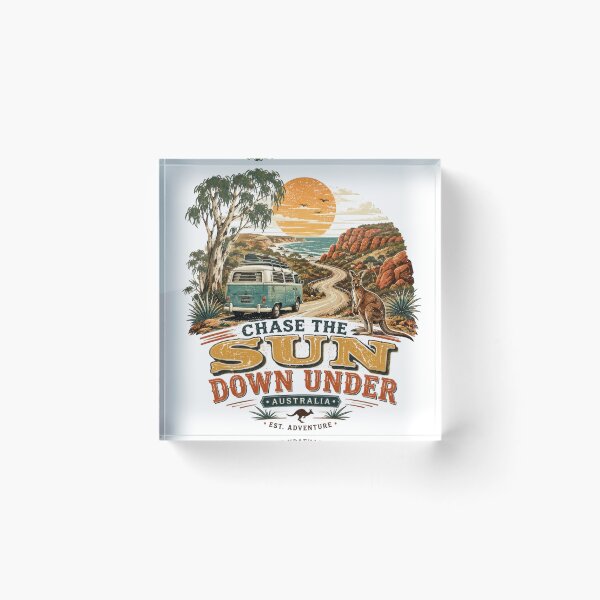 Item preview, Vintage Australian Coastal Road Trip with Kangaroo designed and sold by RiderSpoon.